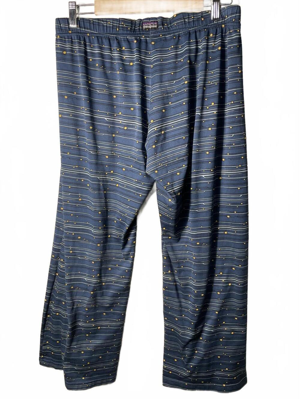 Patagonia Wide Leg Pants Women's Large Blue Stars Loungewear